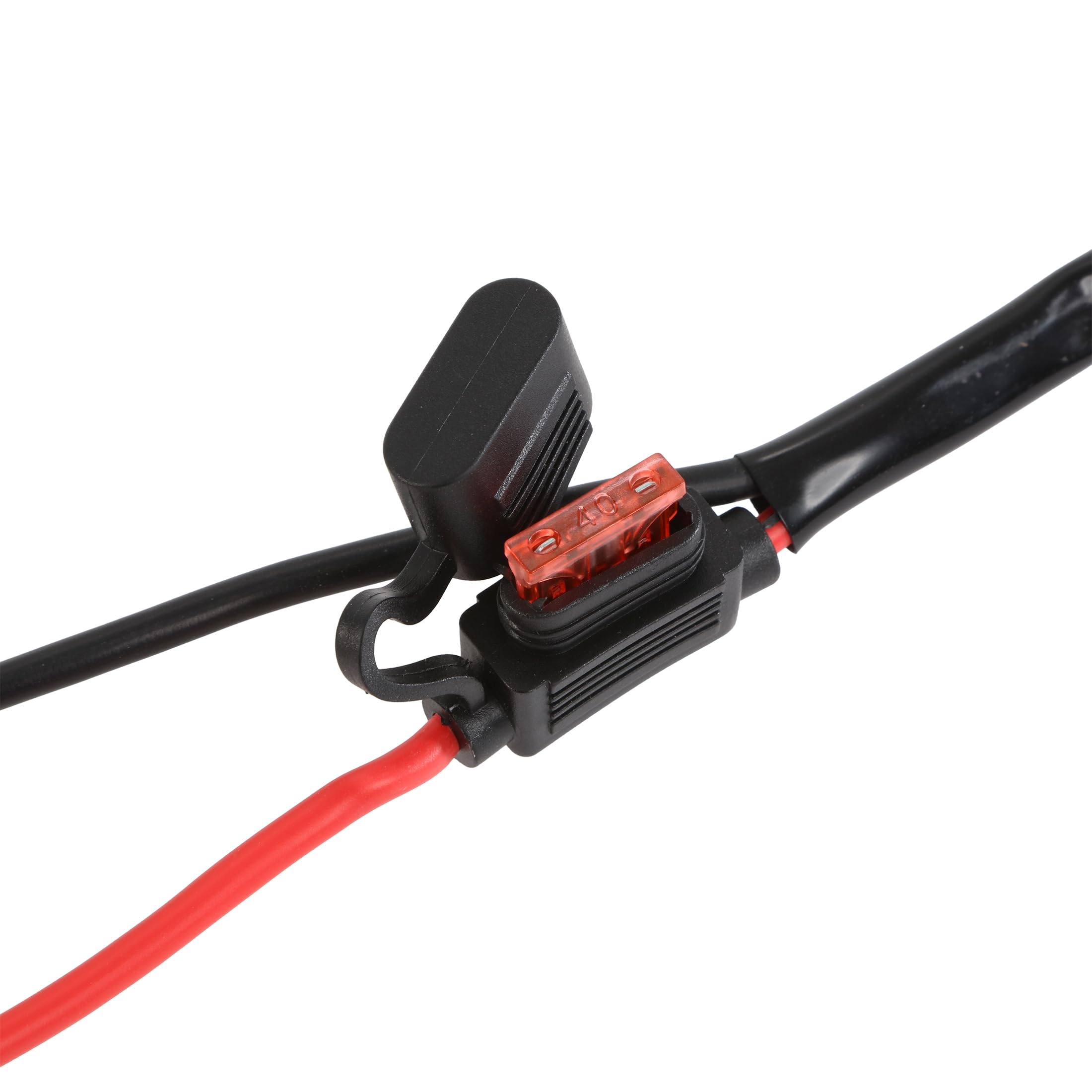 Auxbeam 8-Leads LED Light Pods Wiring Harness Kit, 40A Fuse & Relay, 12V 3-Pin DT Plug for Offroad Lights Work Lights, Compatible with Color Play RGB Series (Only) - Image 5