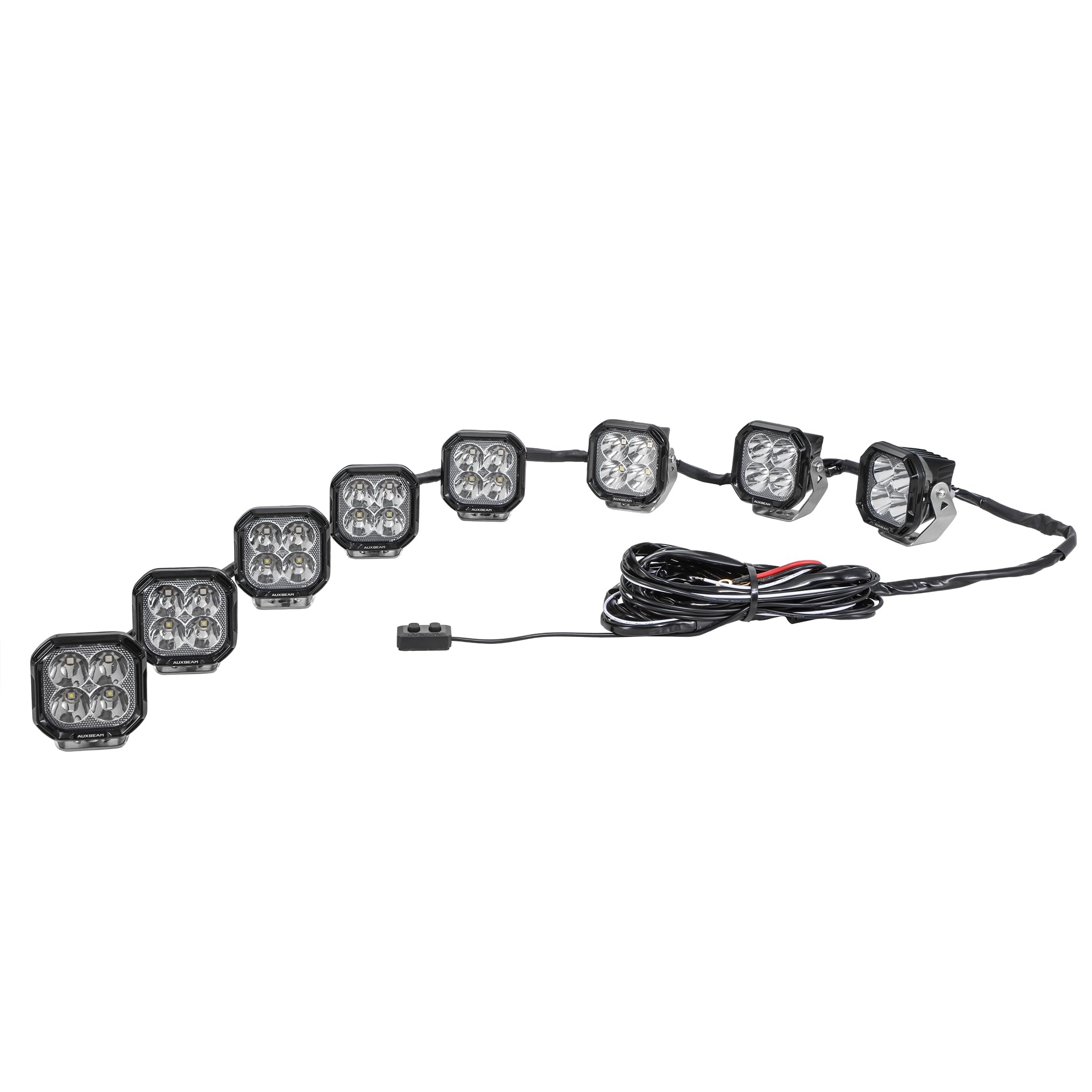 Auxbeam 8-Leads LED Light Pods Wiring Harness Kit, 40A Fuse & Relay, 12V 3-Pin DT Plug for Offroad Lights Work Lights, Compatible with Color Play RGB Series (Only) - Image 7