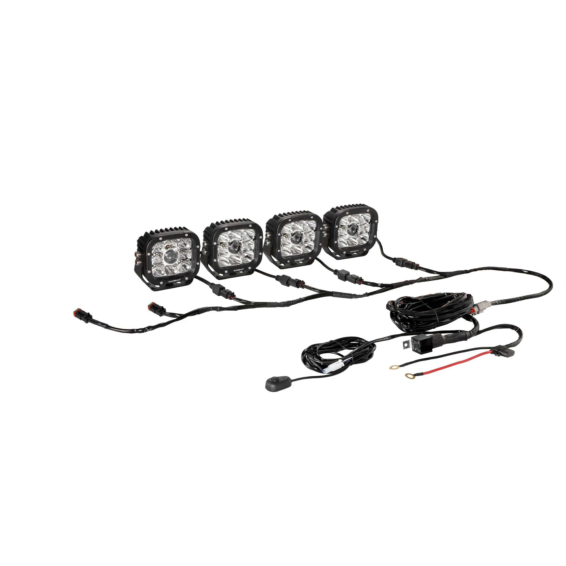 Auxbeam Wiring Harness Kit ZD000847, 10AWG 2PIN DT Plug for 6 Pcs LED Offroad Light LED Pods Ditch Light - Image 7